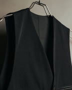 -SPECIAL- “Y’s” 90’s long tailored leather-trimmed vest