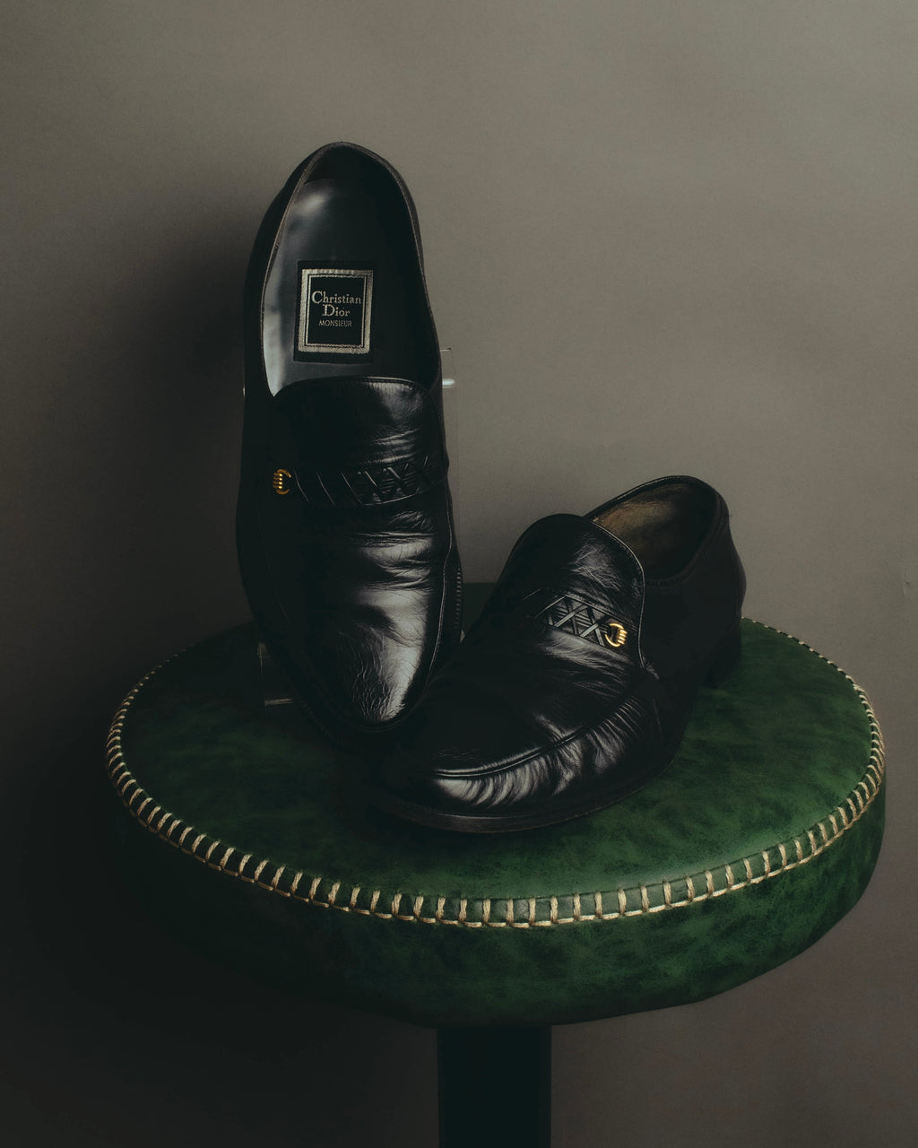 "Christian Dior" 80's-90's Braided leather loafers