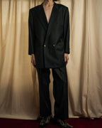 "BALENCIAGA" Chalk stripe pattern long silhouette set up