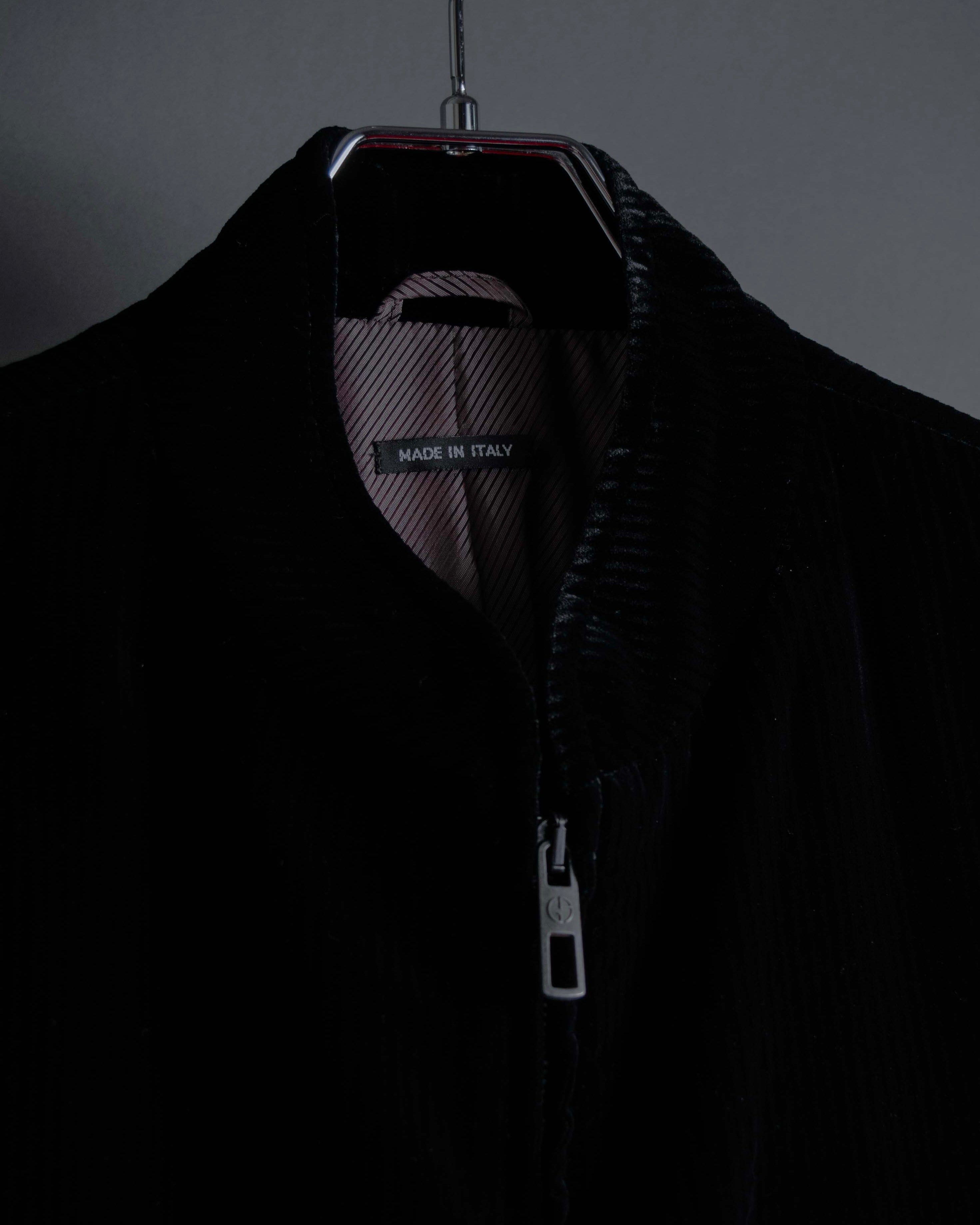 "GIORGIO ARMANI" Velour corduroy double zip up jacket