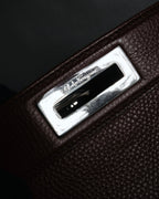 "Salvatore Ferragamo" 90’s-00’s Gancini hardware pebbled leather tote bag