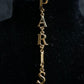 "Christian Dior" DIOR＆PARIS motif gold bracelet