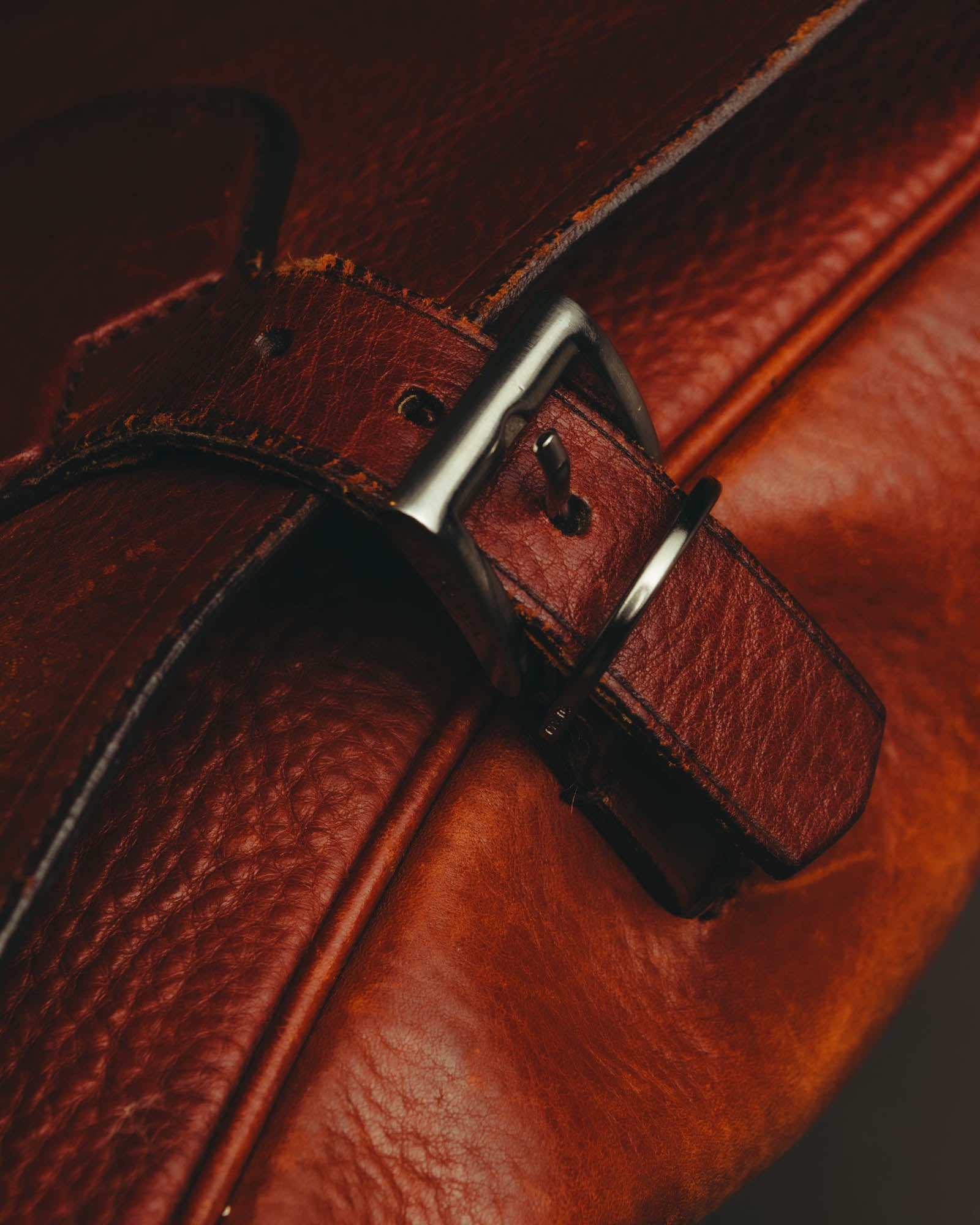 "PRADA" 90's-00's Pebbled leather shoulder bag