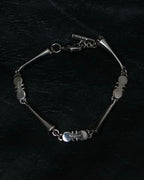 "Salvatore Ferragamo" silver gangini logo chain bracelet