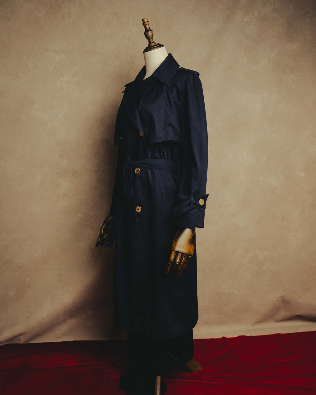 "CELINE" 70's-90's Classic belted trench coat