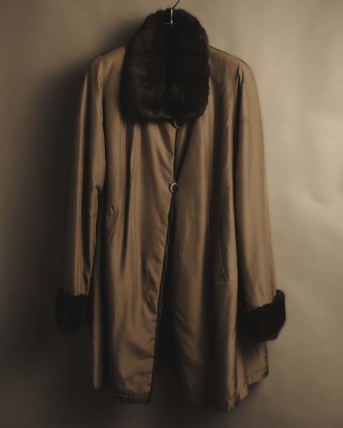 "ROBERTO VALENTINO" Reversible brown fur coat