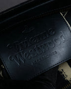 "Vivienne Westwood" Horizontal orb logo engraved hand bag