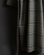 "PIERRE BALMAIN" Glen check belted gown coat