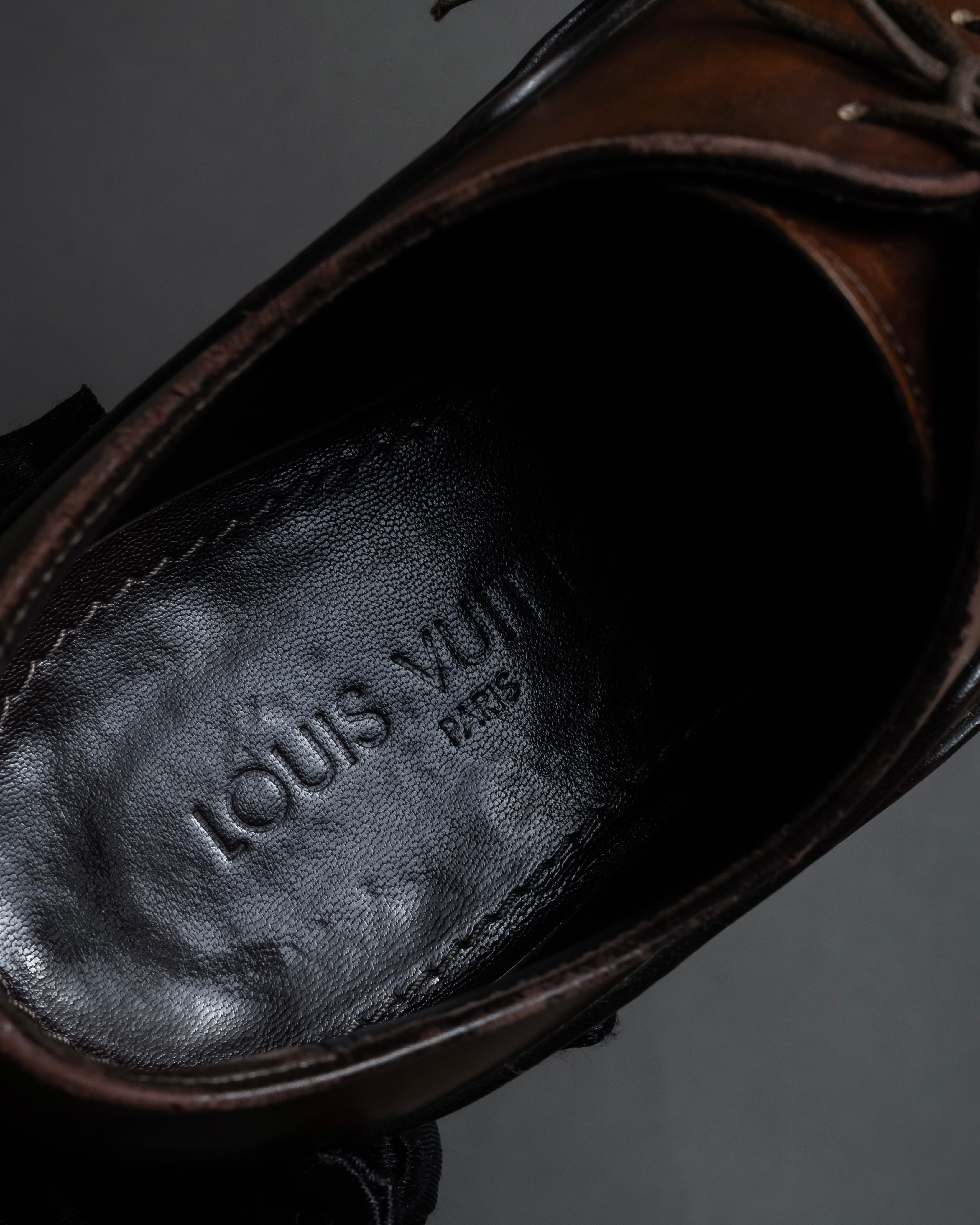 "LOUIS VUITTON" Layered panel design leather shoes