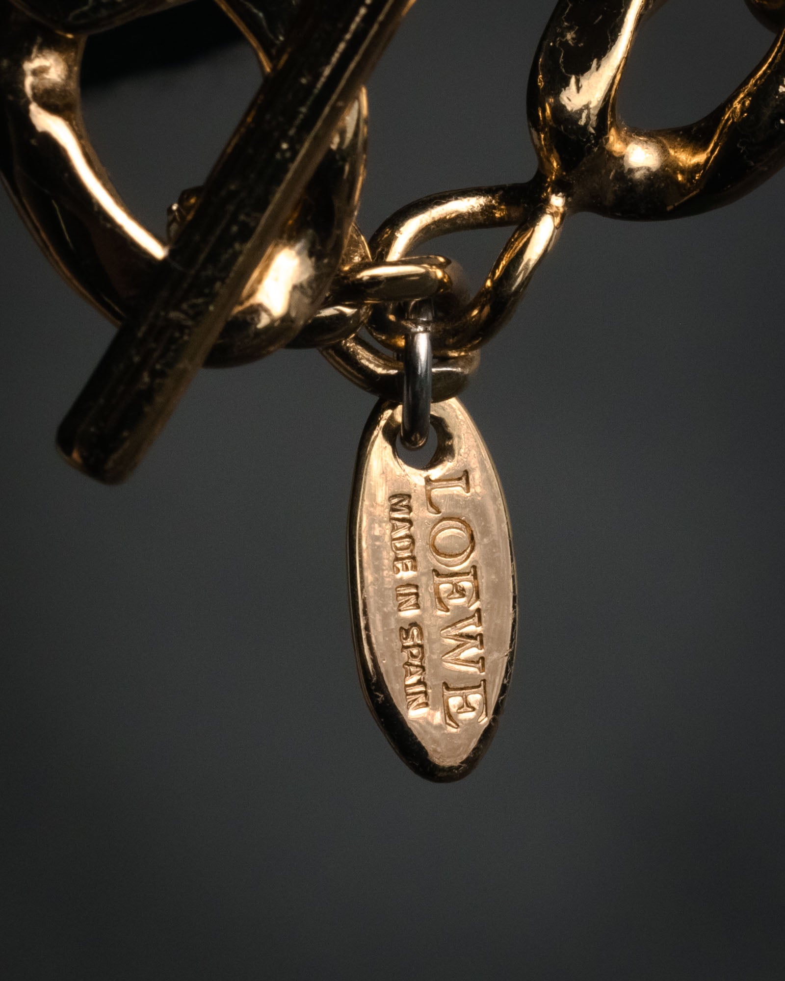 “LOEWE” 2008-2013 leather wrapped chain bracelet