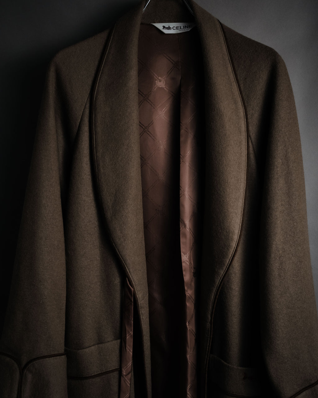 "CELINE" 70’s-80’s Archive sulky embroidered gown coat