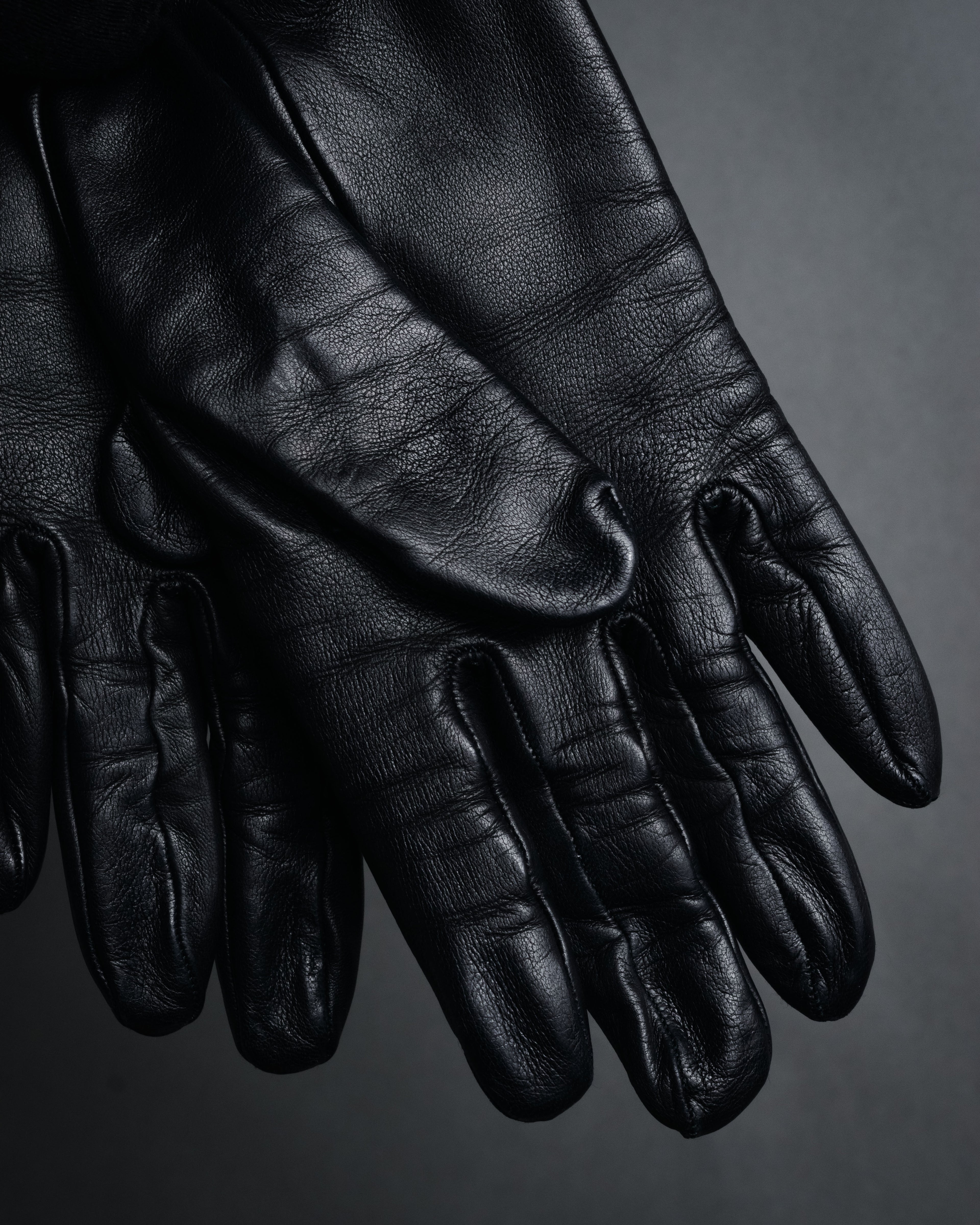 “HERMES” 2000’s Jumbo hook leather gloves