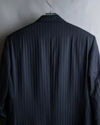 "LOUIS VUITTON" 2 button relaxed tailored jacket & no tuck tapered slacks set up