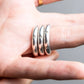 "CHANEL" Silver 925 three connected rings