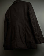 "FENDI" Double-breasted heavy duty wool flannel jacket