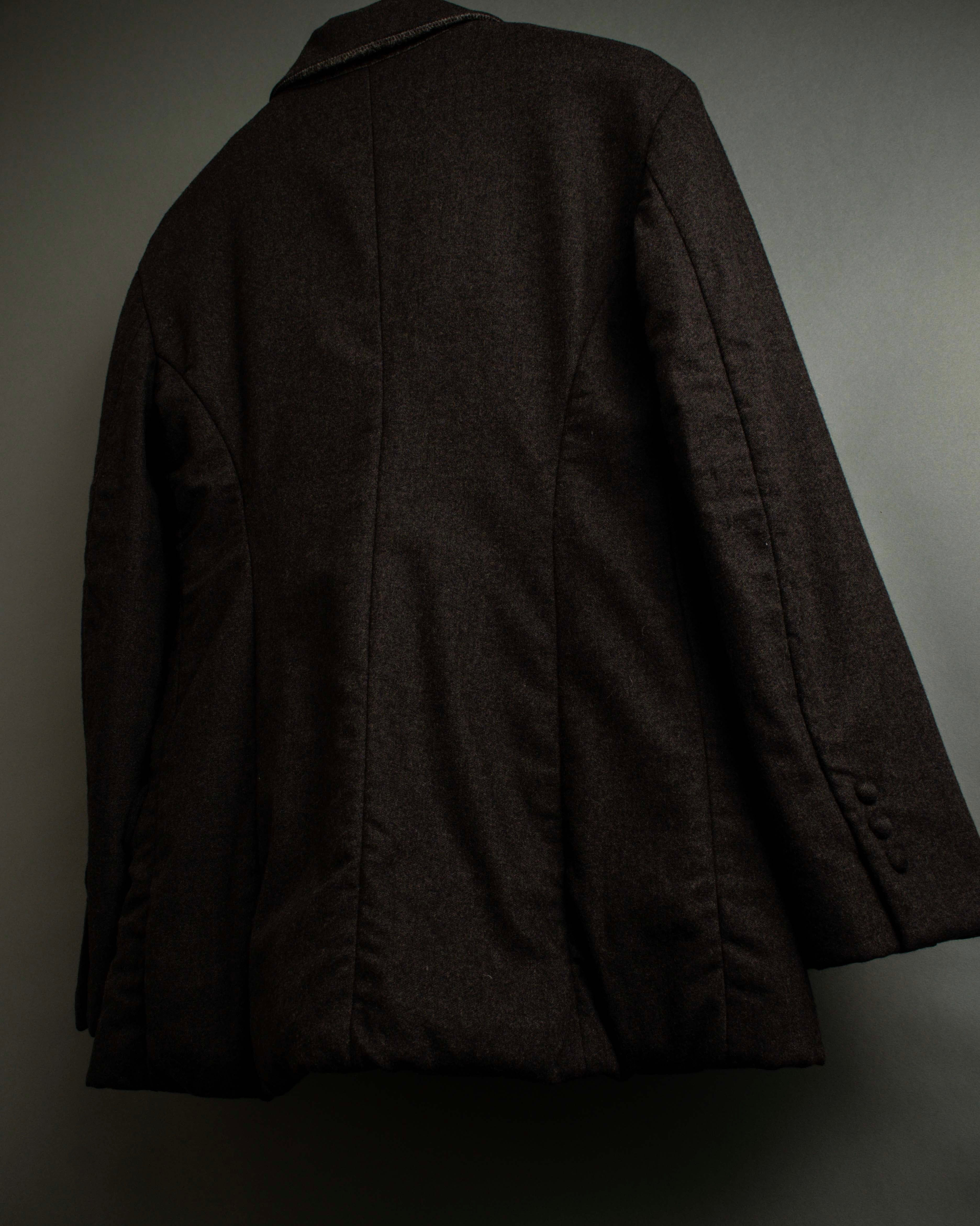 "FENDI" Double-breasted heavy duty wool flannel jacket