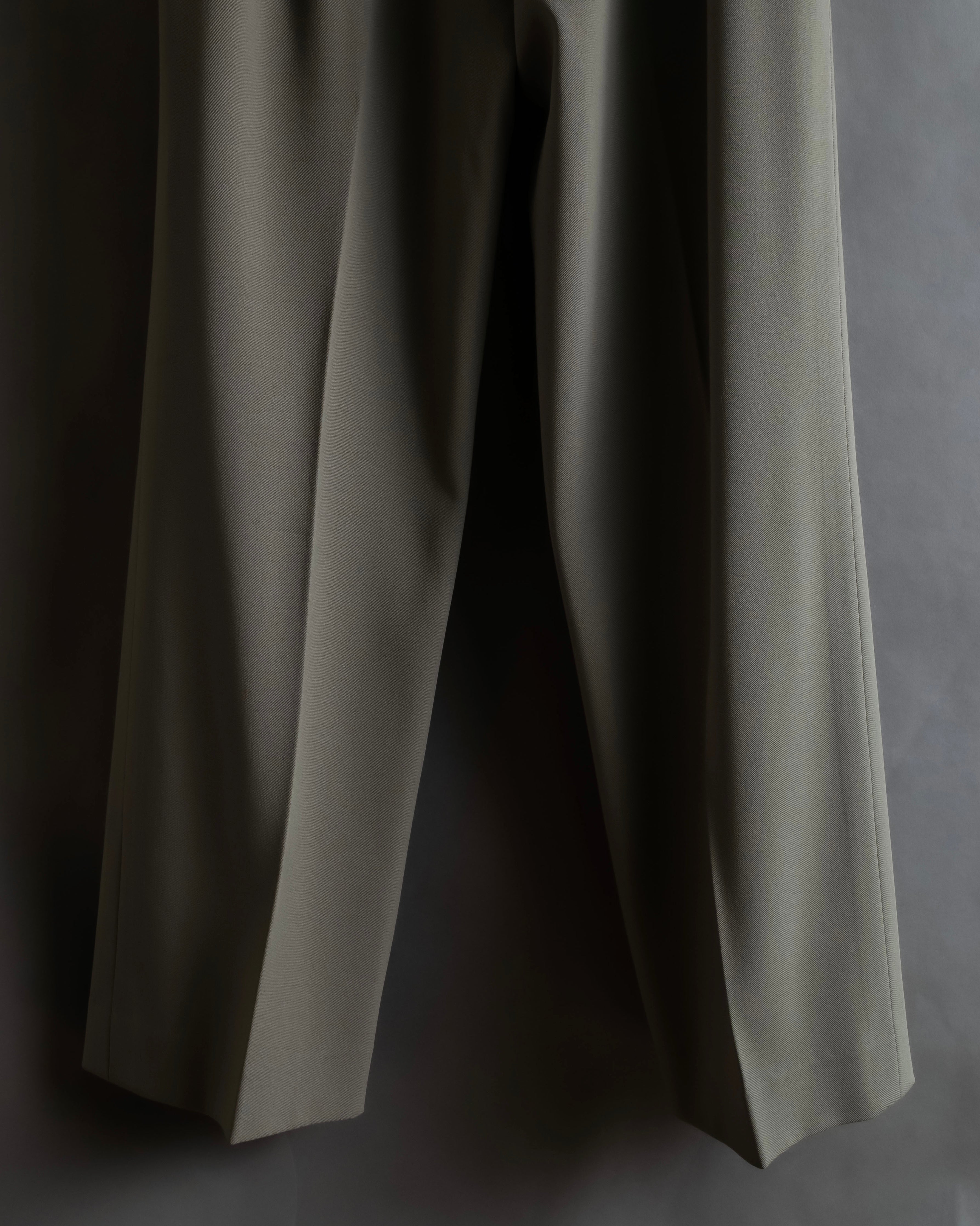 "HERMES" Margiela period silk wide straight slacks