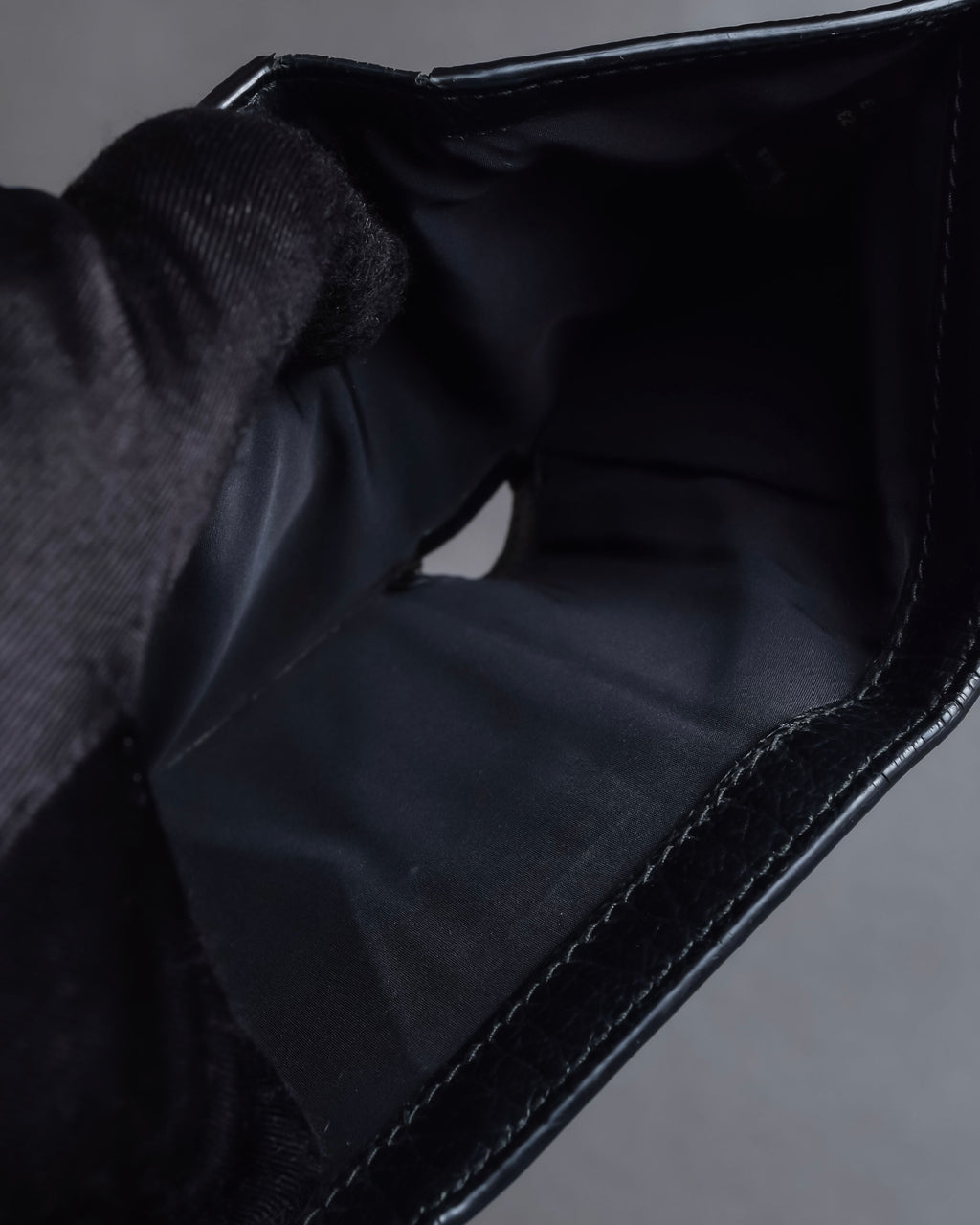 "MAISON MARGIELA" Grained leather envelope compact wallet