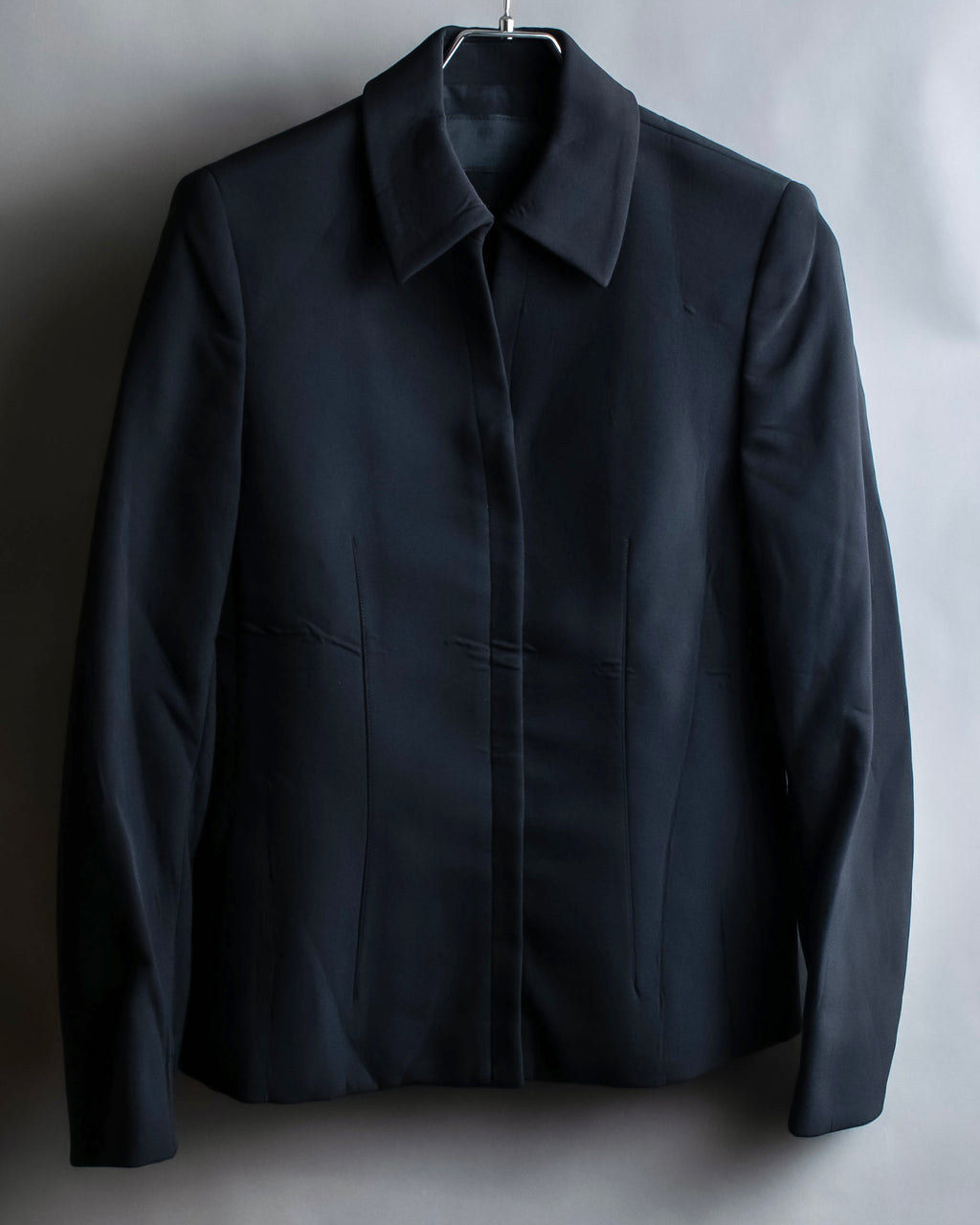 "PRADA" Waist shaped zipper jacket