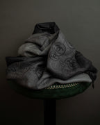 "CHANEL" Logo engraved design cashmere super large stole