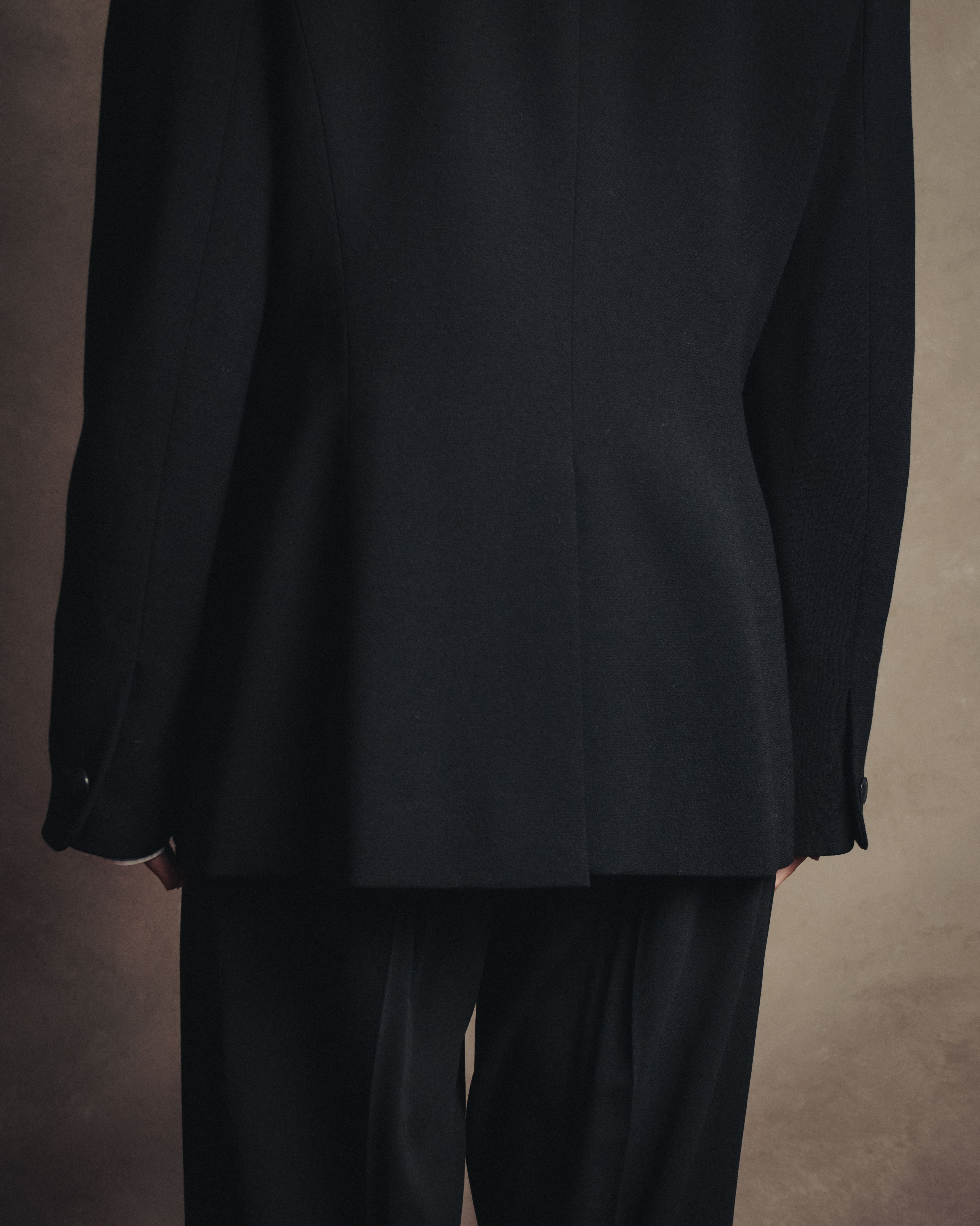 -SPECIAL- “HERMÈS” 90’s Shawl collar asimmetry jacket