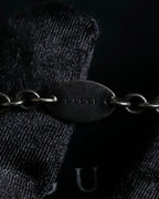 "GUCCI" Balloon draping design zip-up silk blouson