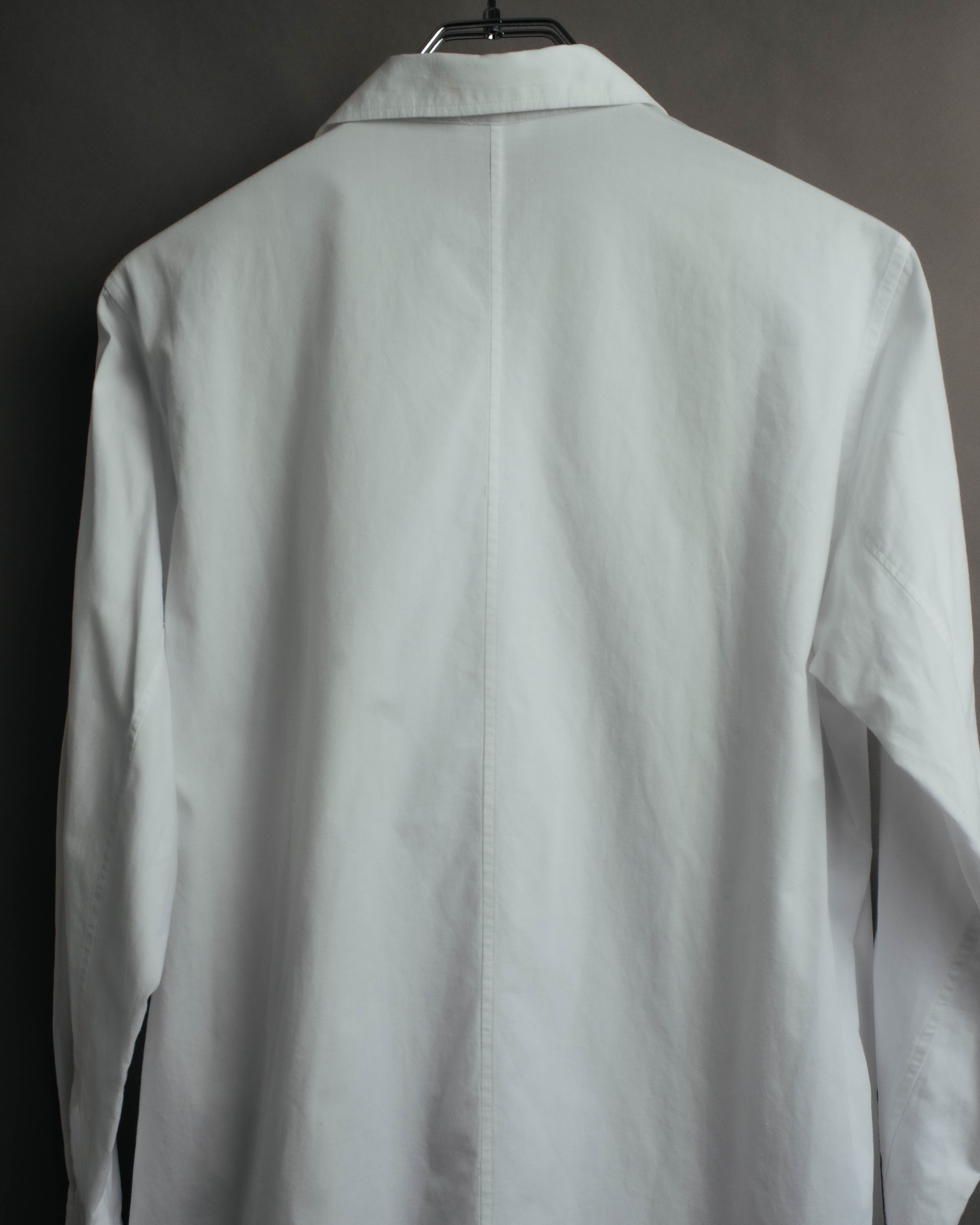 "Y's" 90's-00's Open collar long cotton shirt coat