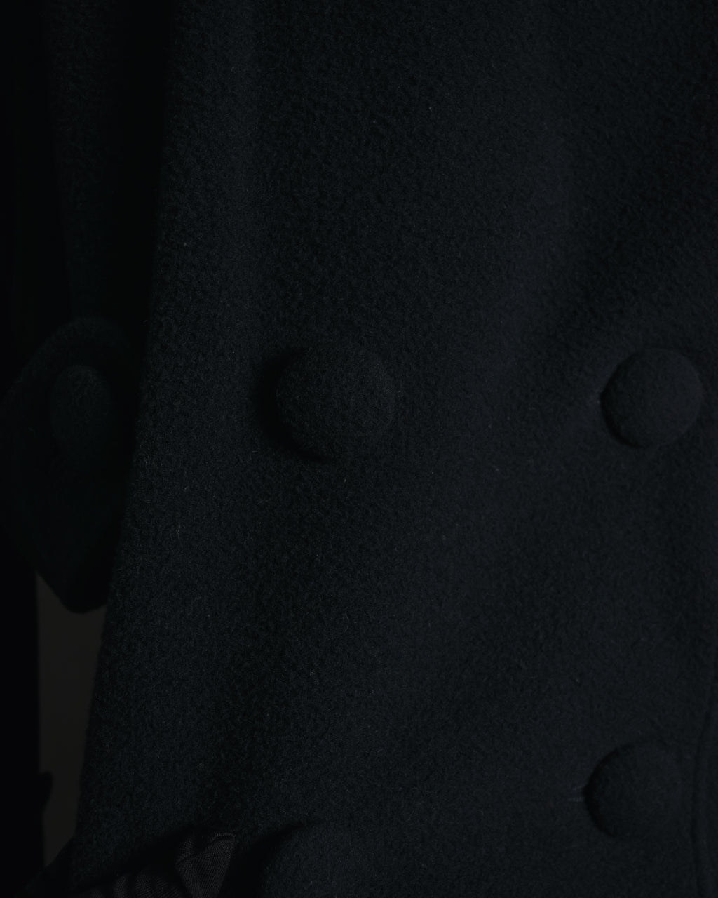 "Karl Lagerfeld" 80's-90's Round collar curvaceous coat