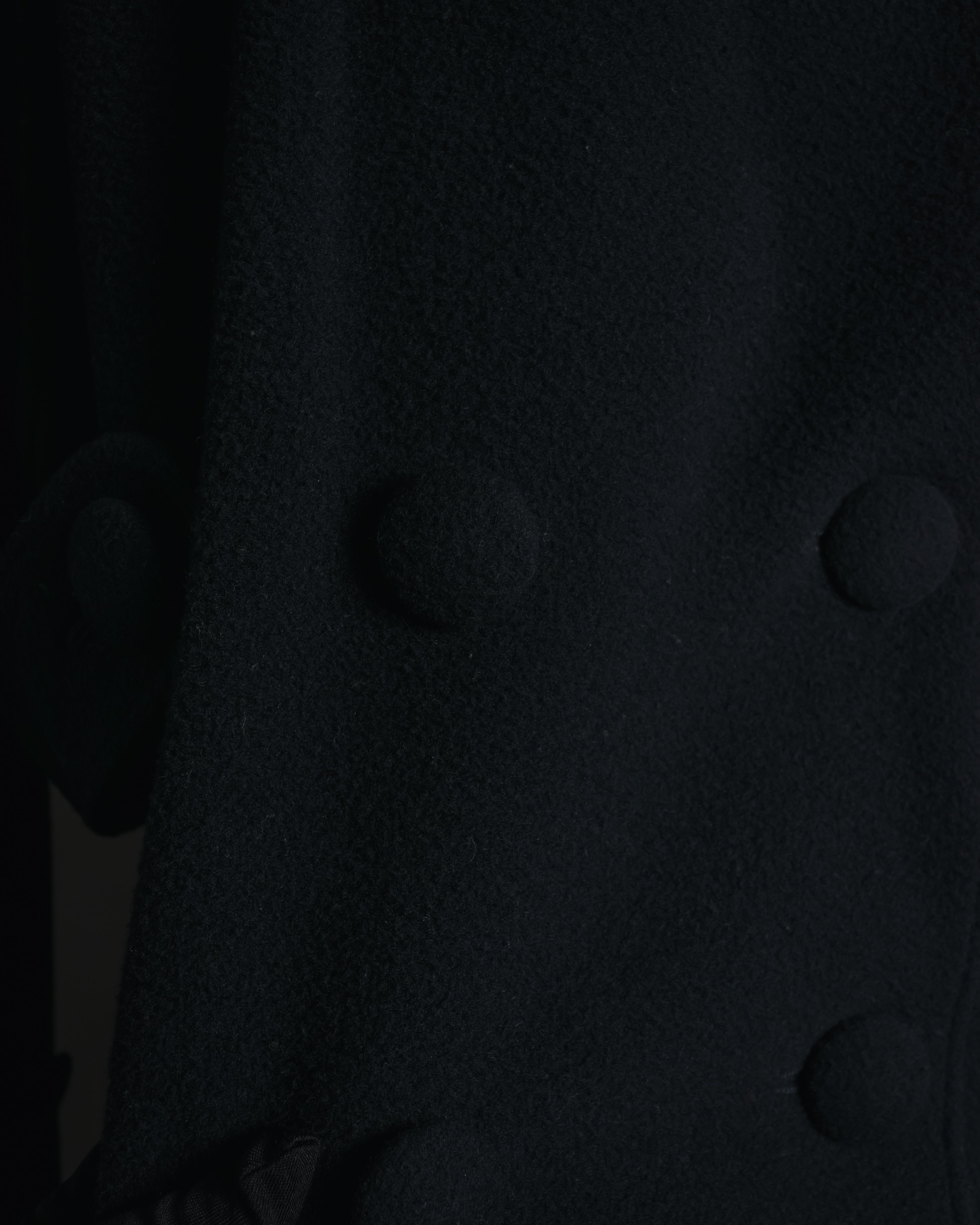 "Karl Lagerfeld" 80's-90's Round collar curvaceous coat