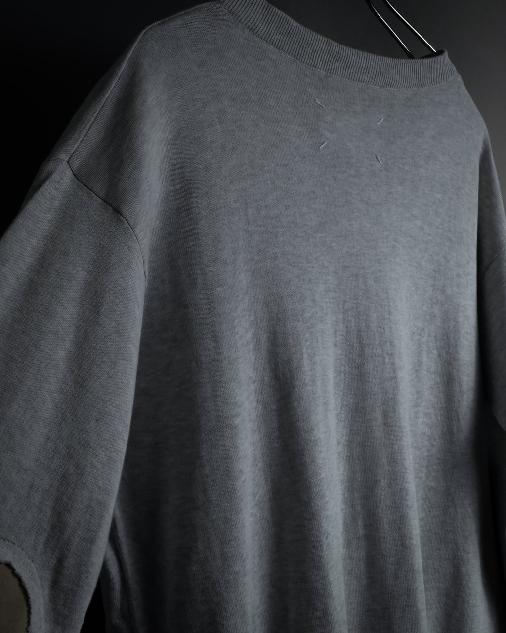 "Maison Margiela" 18SS elbow patch cotton v-neck knit