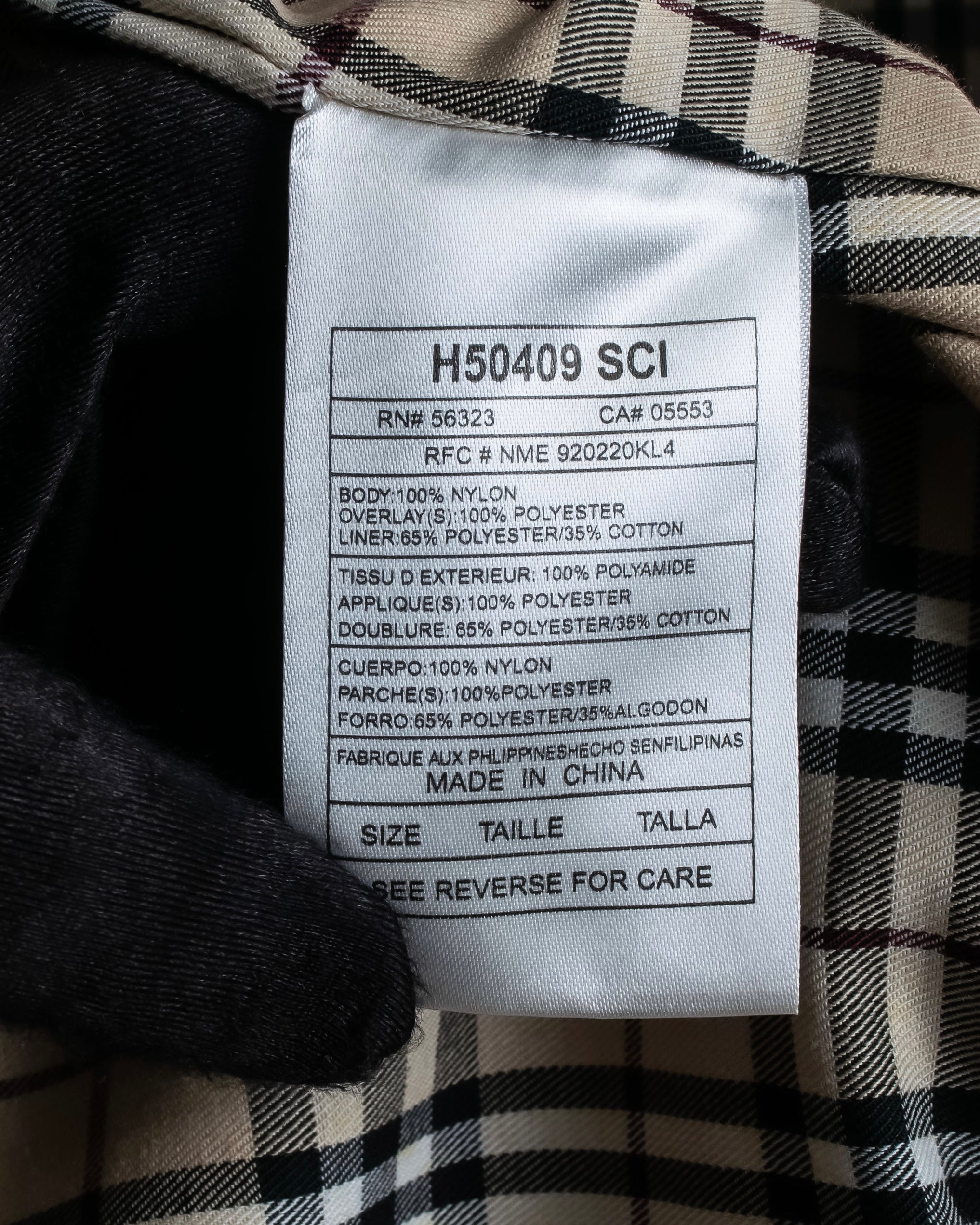 "BURBERRYS" Check reverse design short blouson