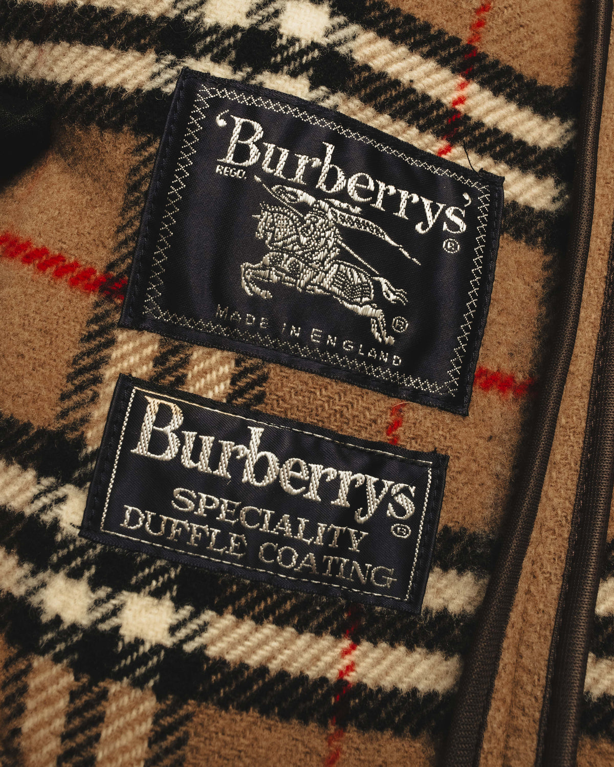 "Burberrys" 80's-90's Classic piped wool coat