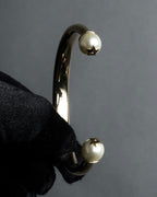 -MOOD Christmas Collection-
"Dior" Maria Grazia Chiuri design pearl motif carving gold bangle