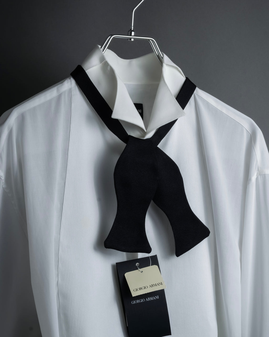 "GIORGIO ARMANI" Belt included bow tie dress shirt