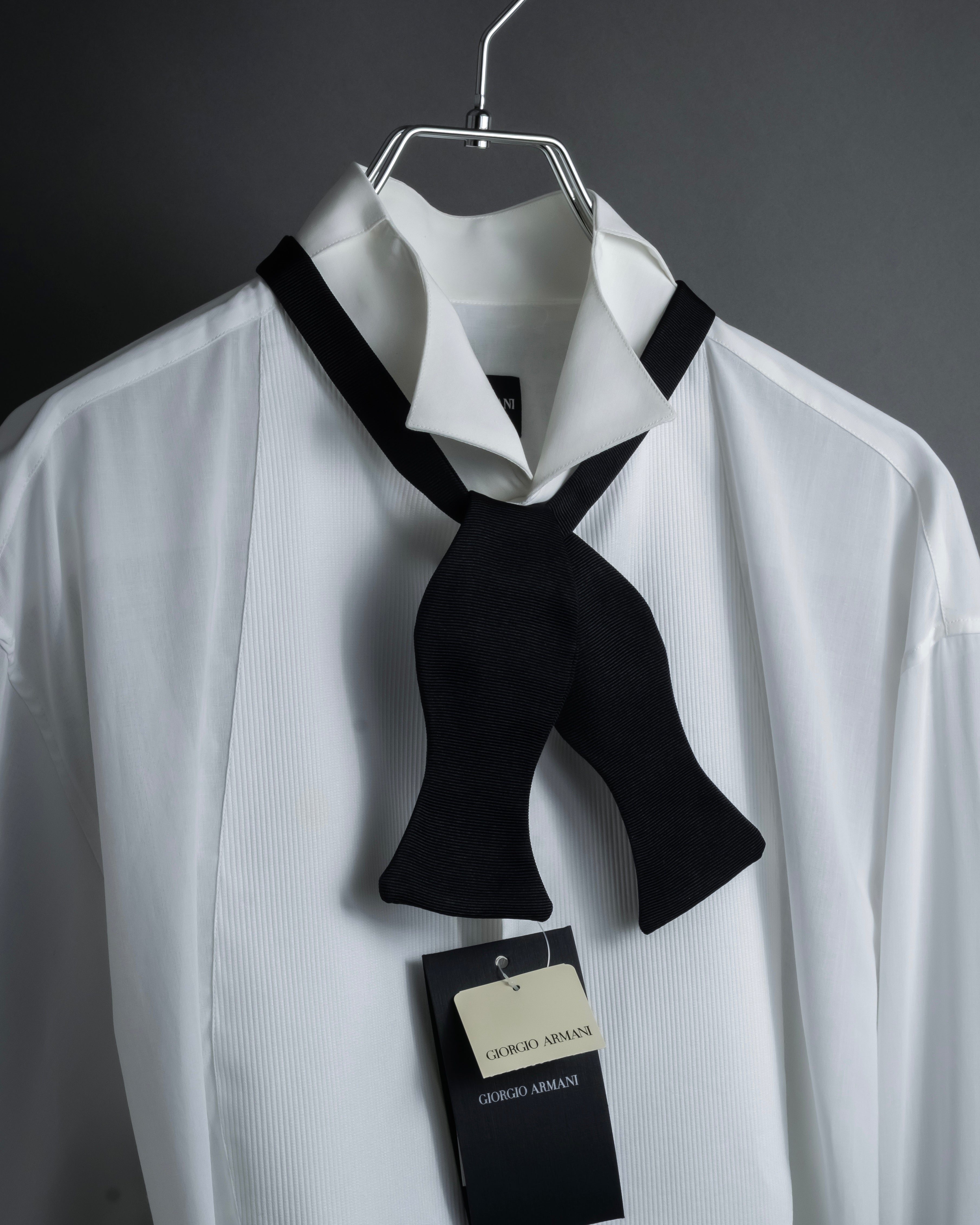 "GIORGIO ARMANI" Belt included bow tie dress shirt