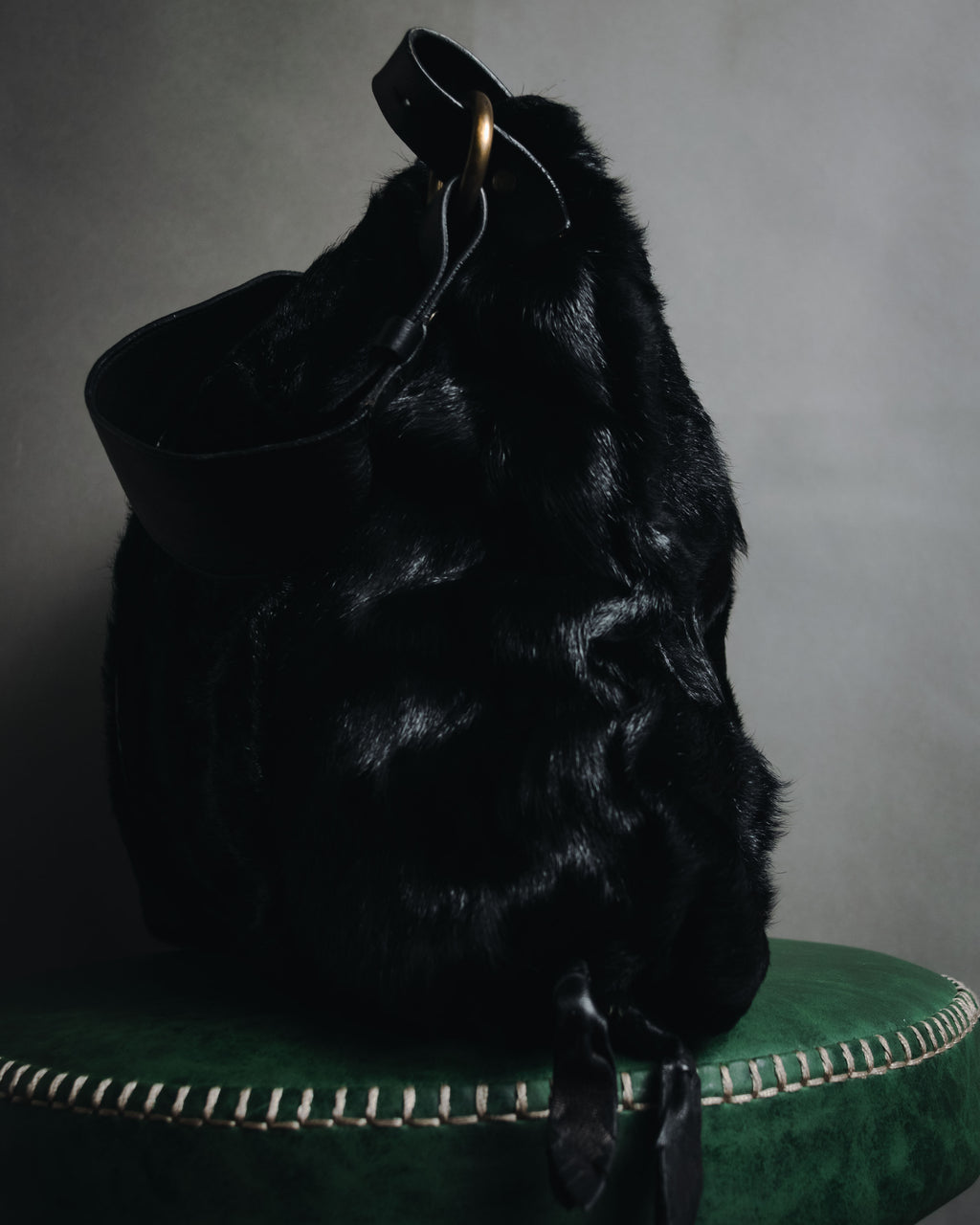 "Ermanno Scervino" 08’s-15’s Fur turquoise charm bag