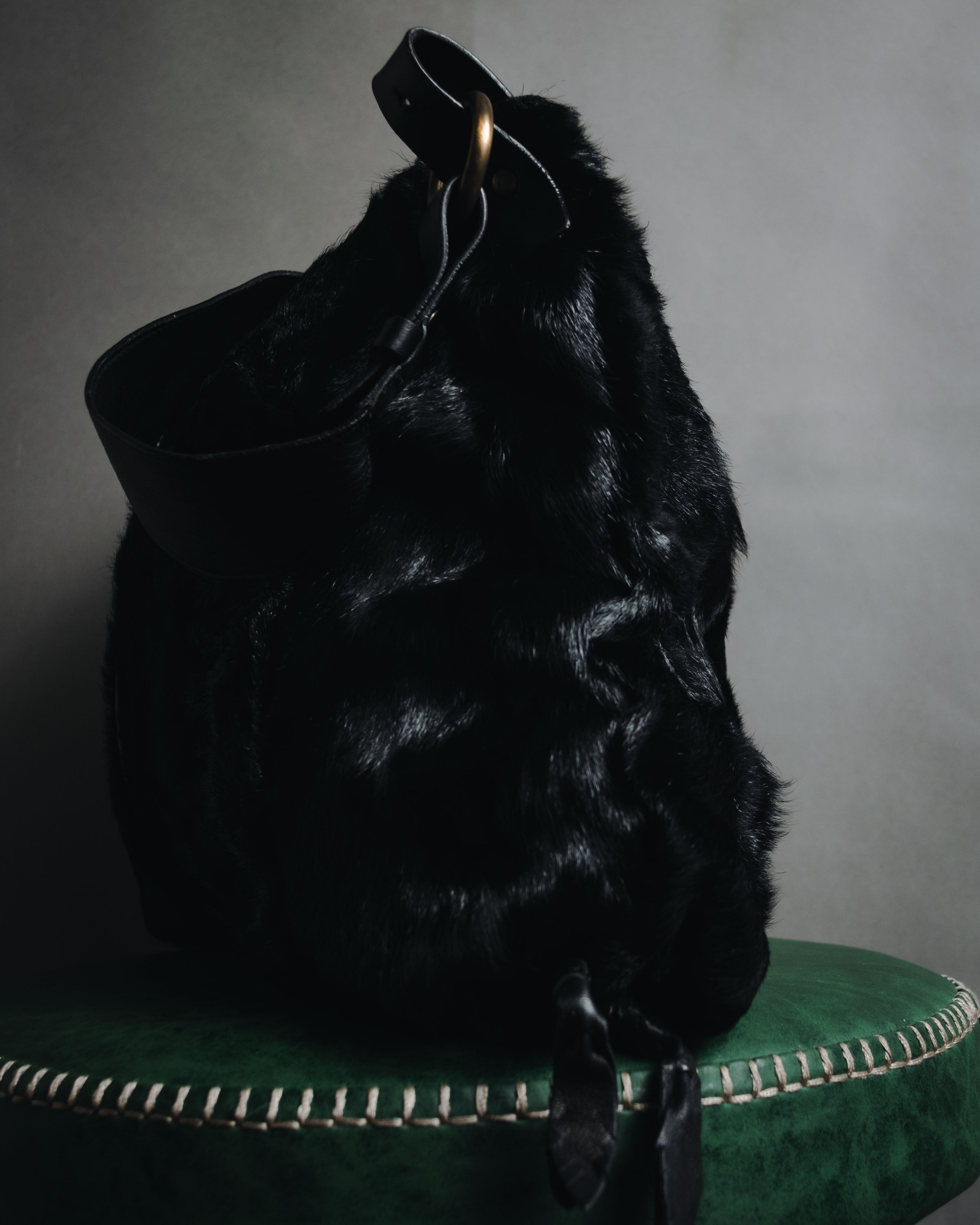 "Ermanno Scervino" 08’s-15’s Fur turquoise charm bag