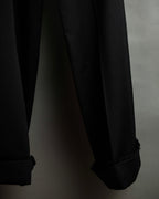 "CHANEL" Fringe design high waist straight cut slacks