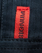 "SIGNUM" Vertical line relaxed fit black shirt