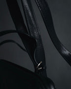 –SPECIAL– "ANN DEMEULEMEESTER" 2010-2013 Transformable roll-top vitello leather bag