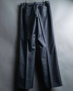 "CHANEL" 100% wool wide tapered slacks