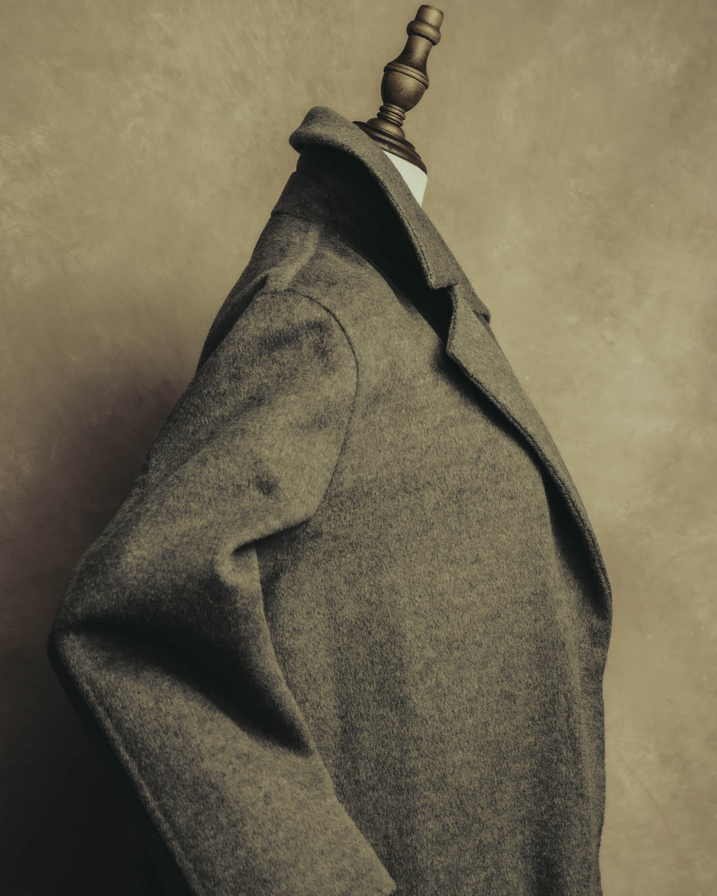 “BALENCIAGA” 00’s-10’s Wool angora wide-lapel coat