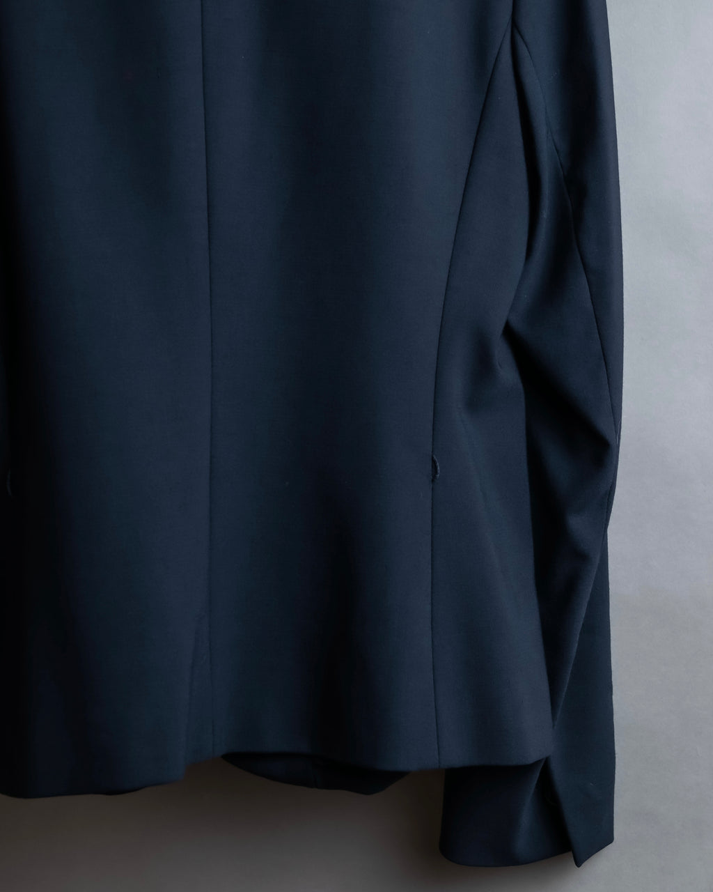 "PRADA" Short length tailored jacket & cropped skirt navy color set up