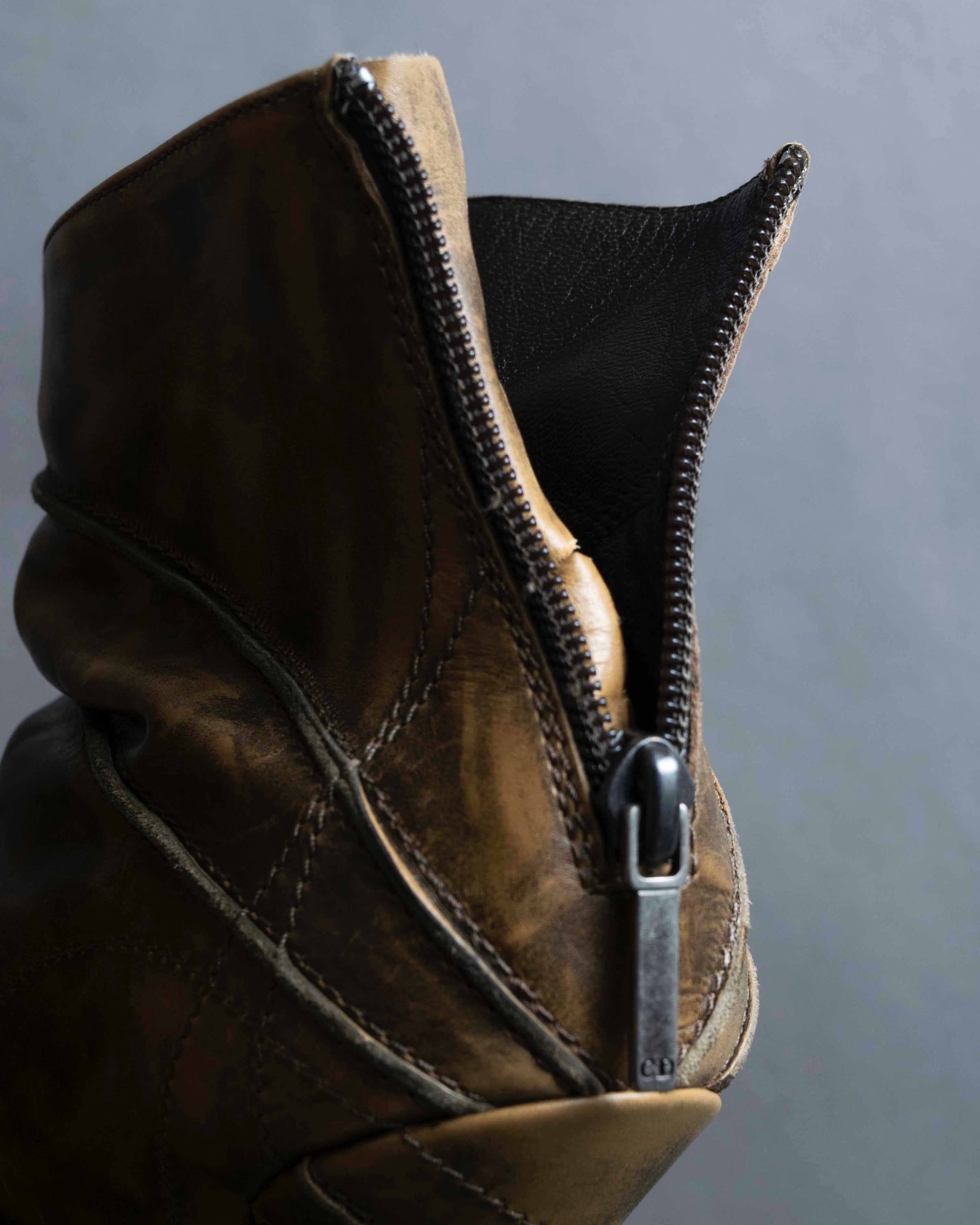 "Dior" Vintage style processing brown heel pumps