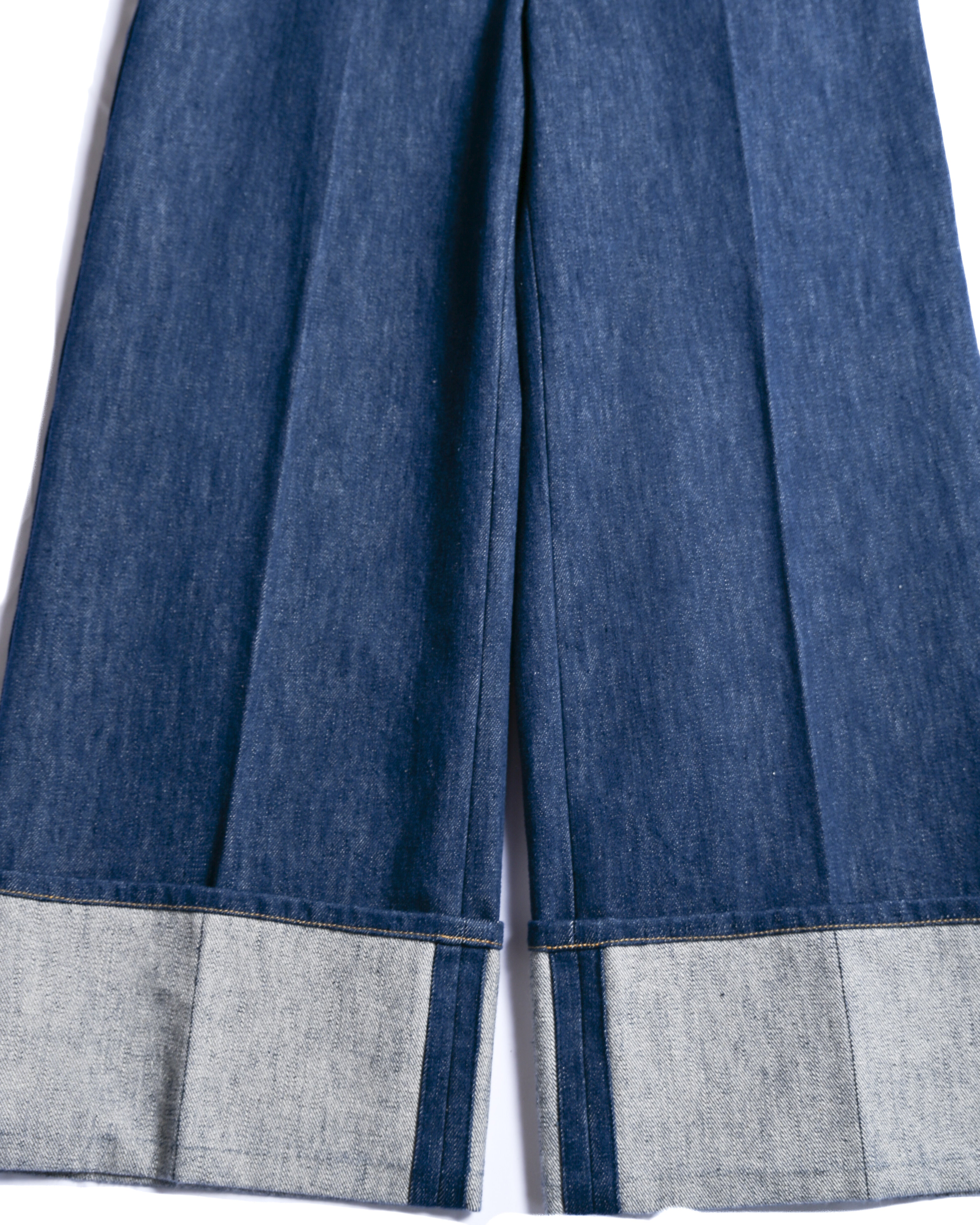 PATOU/ “Iconic Denim Trousers” Rolle Up Designed Denim – MOOD