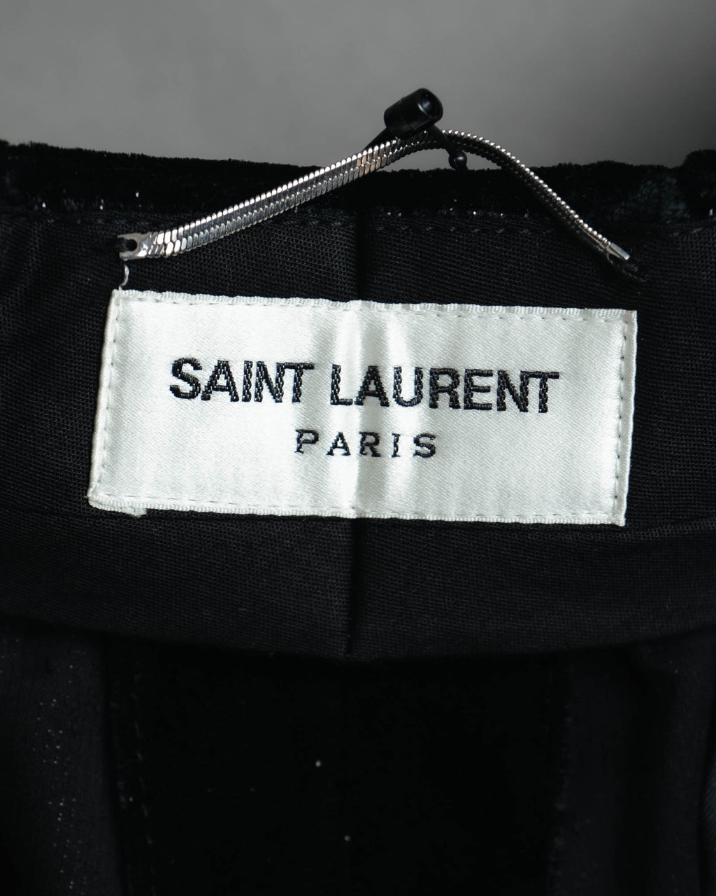 -SPECIAL- “SAINT LAURENT” 2016’s- lamé velvet tuxedo trousers