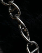 "MARNI" Faux fur collar＆mixed material docking accessory