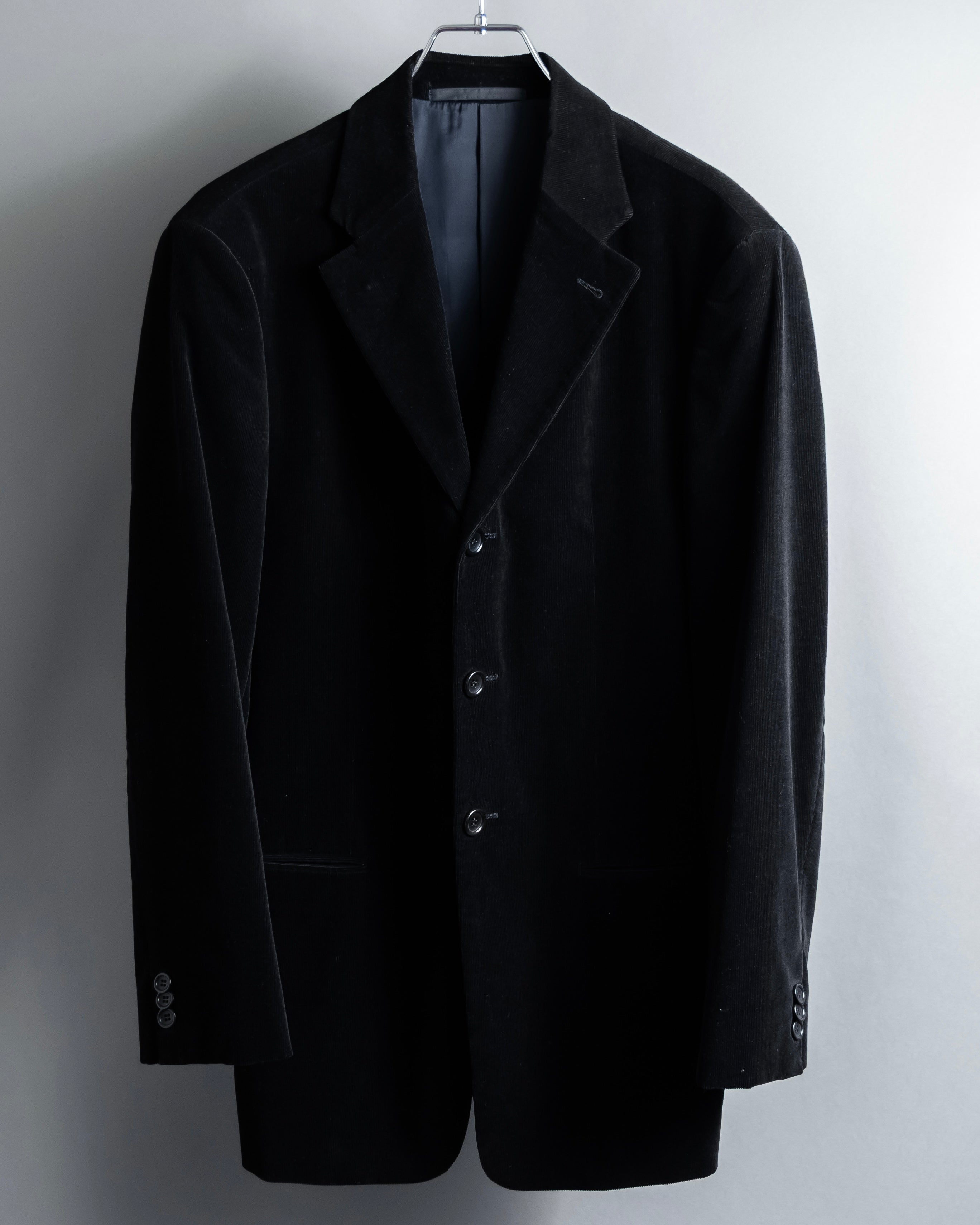 "ARMANI COLLEZIONI" Black corduroy relaxed set up