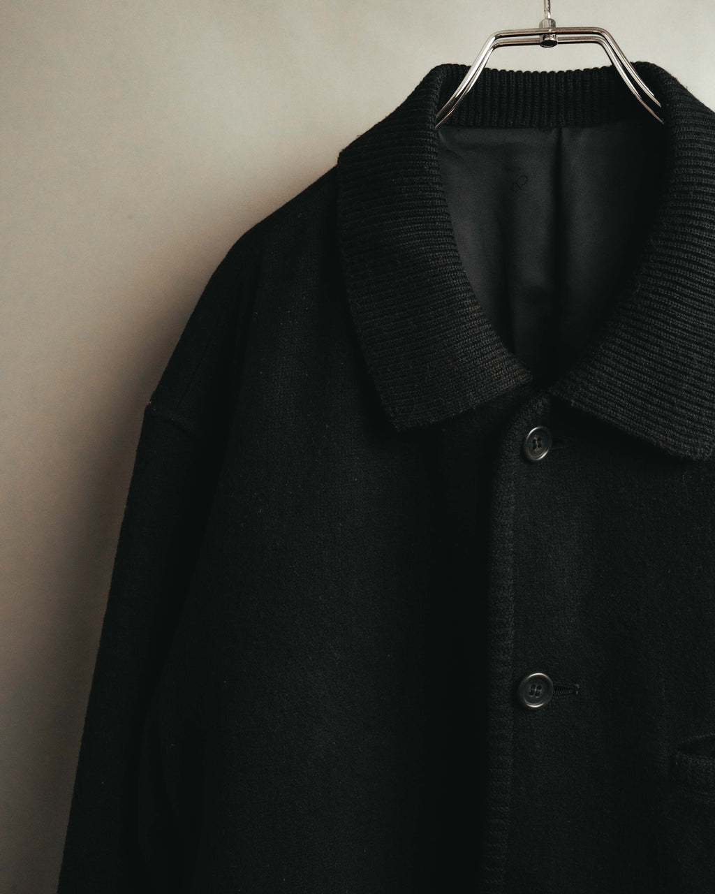 “Christian Dior MONSIEUR” 80’s-90’s Ribbed collar oversized wool field jacket