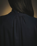 –SPECIAL– "Christian Dior" 80's-90's Sculptural high-neck long dress